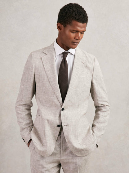 Silk Blend Textured Tie in Chocolate Brown | Reiss Men Popular