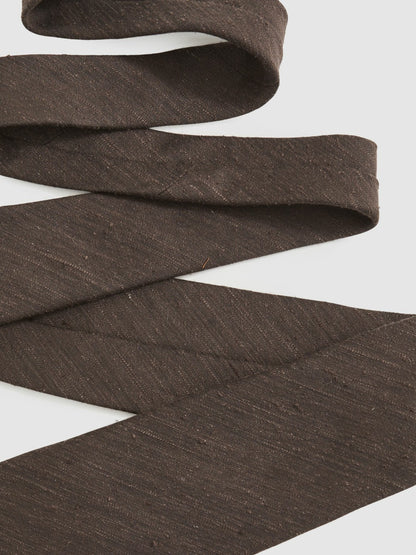 Silk Blend Textured Tie in Chocolate Brown | Reiss Men Popular