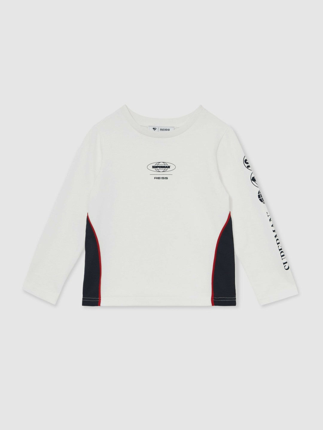 9-13 yrs Superman Cotton Logo T-Shirt in White | Reiss Children & Baby Best Seller