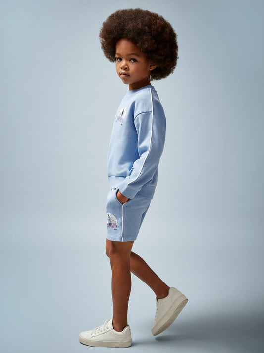 3-9 yrs Superman Logo Print Sweatshirt in Light Blue | Reiss Children & Baby New