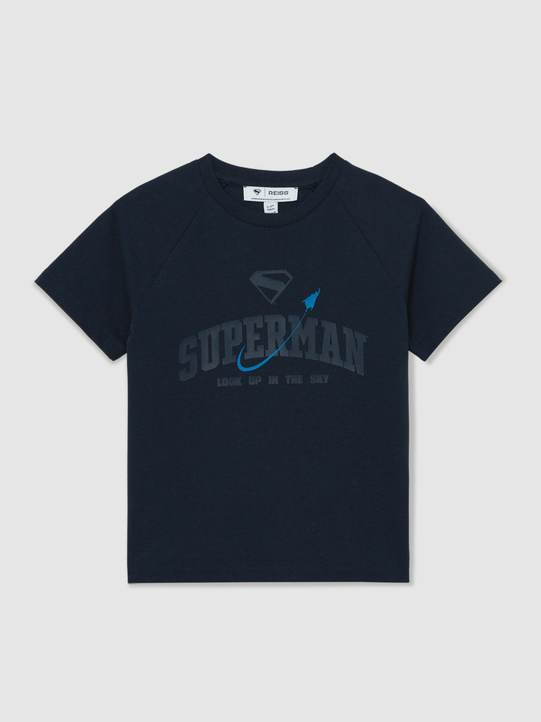 3-9 yrs Superman Raglan Logo T-Shirt in Navy Blue | Reiss Children & Baby Popular