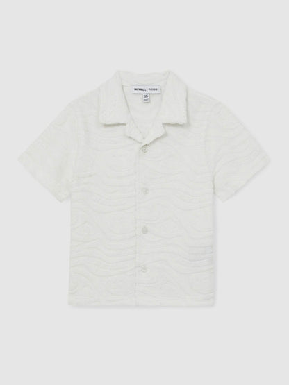9-13 yrs SmileyWorld Wave Texture Shirt in White | Reiss Children & Baby Popular
