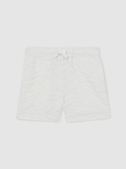 13-14 yrs SmileyWorld Wave Texture Shorts in White | Reiss Children & Baby Signature