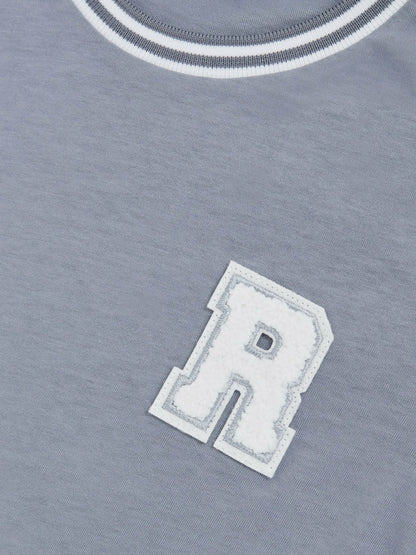 9-13 yrs Cotton Letter Patch T-Shirt in Airforce Blue | Reiss Children & Baby Signature