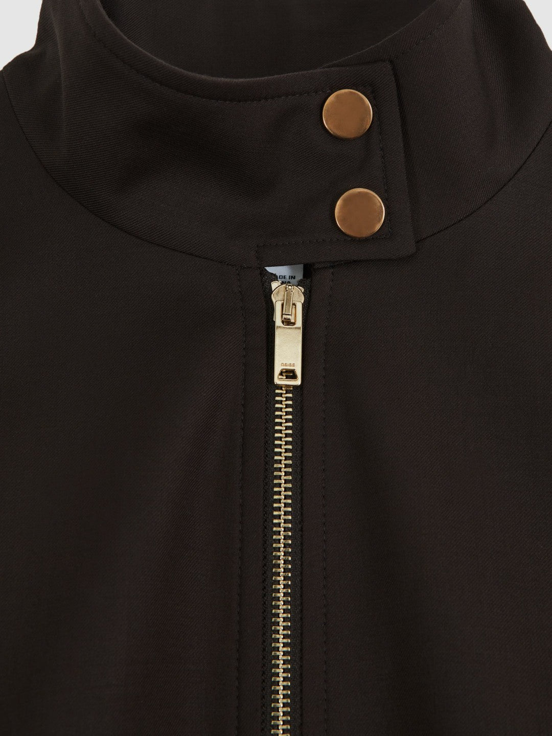 Wool Bomber Jacket in Chocolate Brown | Reiss Women Best Seller