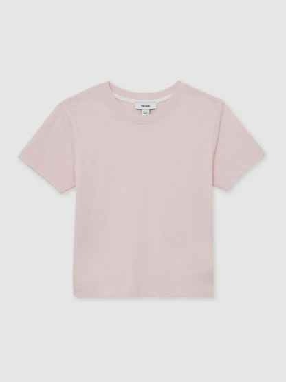 13-14 yrs Cotton Crew Neck T-Shirt in Pink | Reiss Children & Baby Best Seller