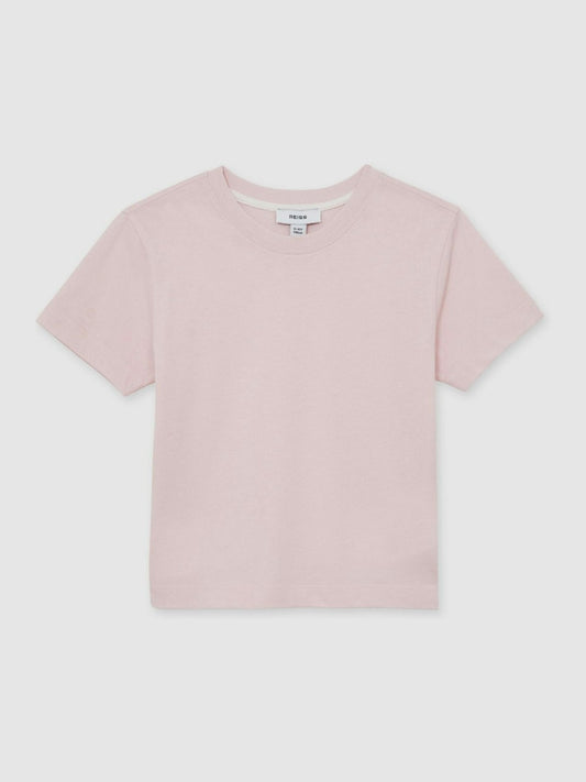 13-14 yrs Cotton Crew Neck T-Shirt in Pink | Reiss Children & Baby Best Seller
