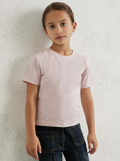 13-14 yrs Cotton Crew Neck T-Shirt in Pink | Reiss Children & Baby Best Seller