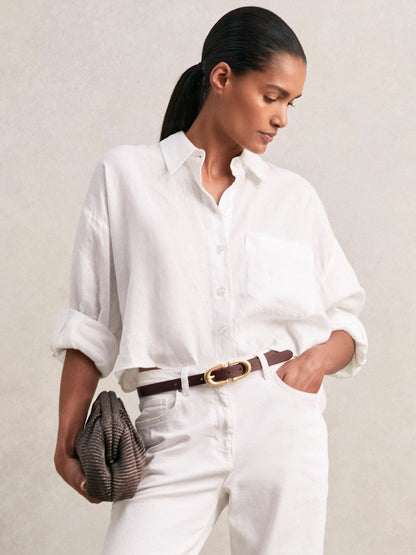Horseshoe Belt in Burgundy | Reiss Women Trending