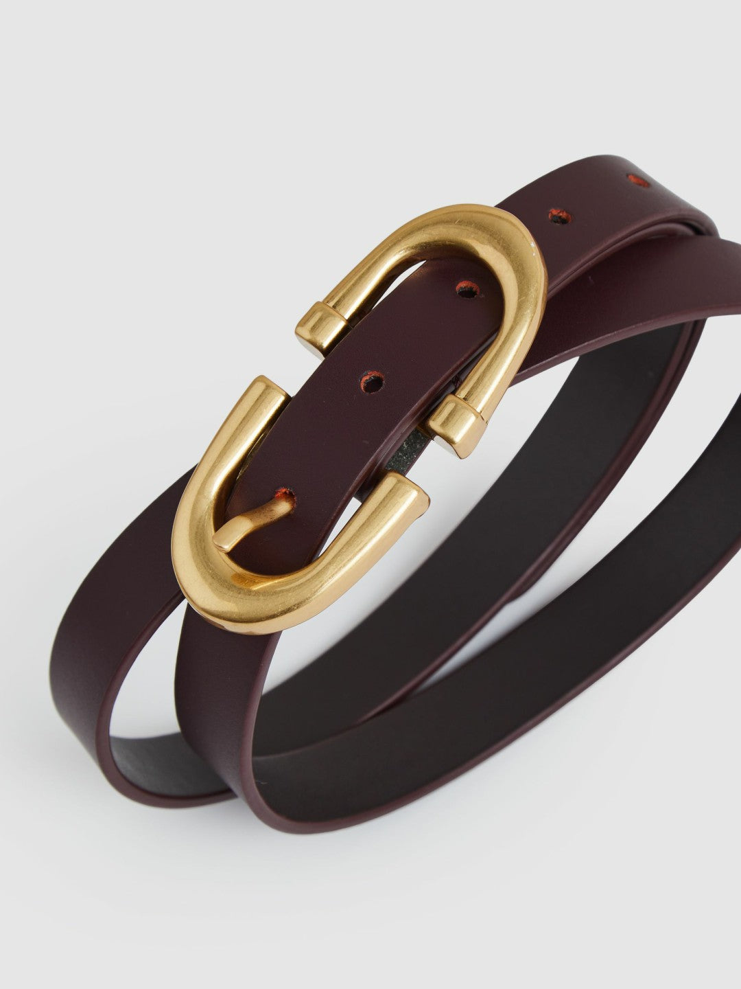 Horseshoe Belt in Burgundy | Reiss Women Trending