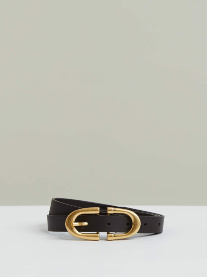 Horseshoe Belt in Chocolate | Reiss Women New