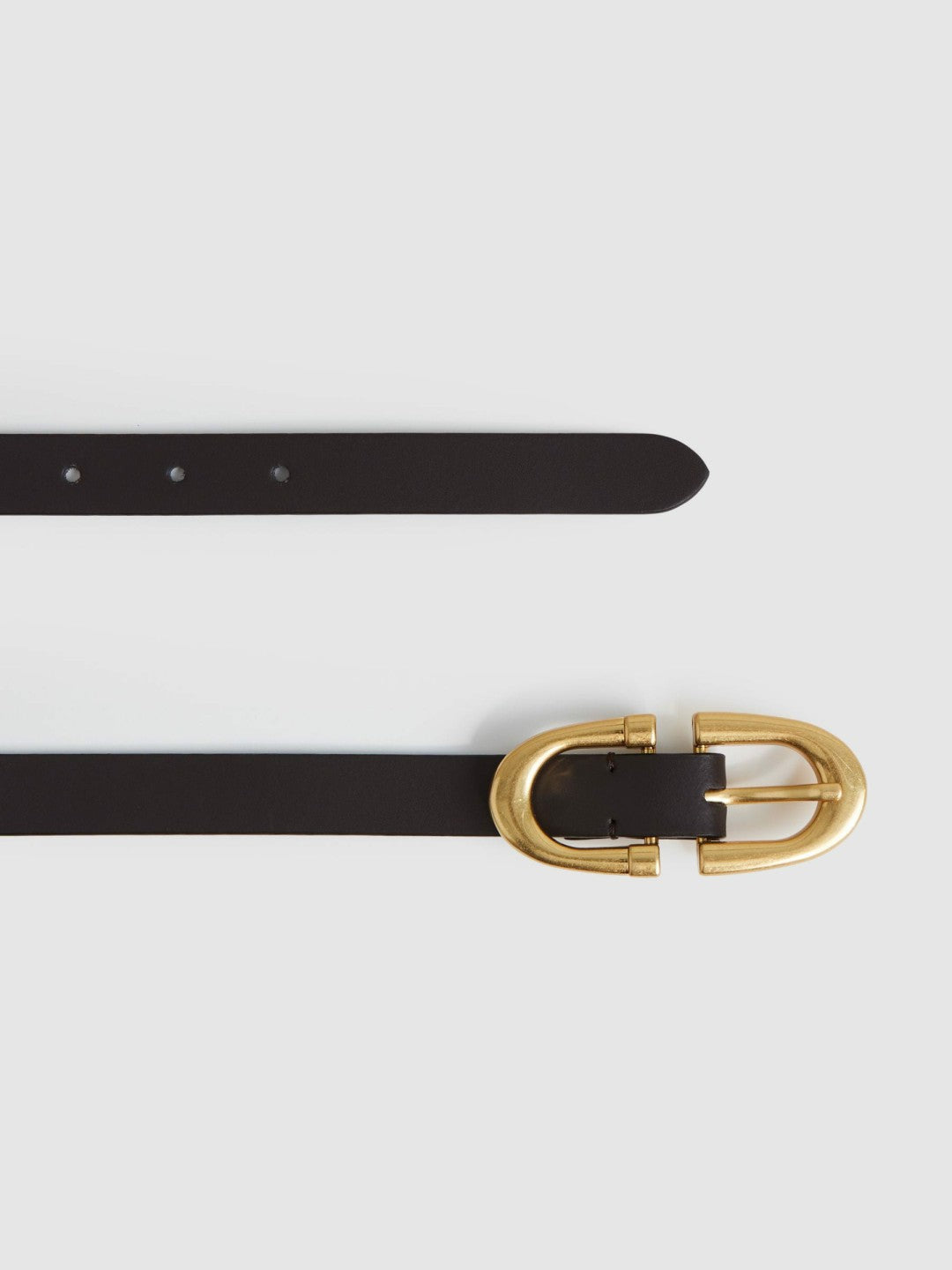 Horseshoe Belt in Chocolate | Reiss Women New