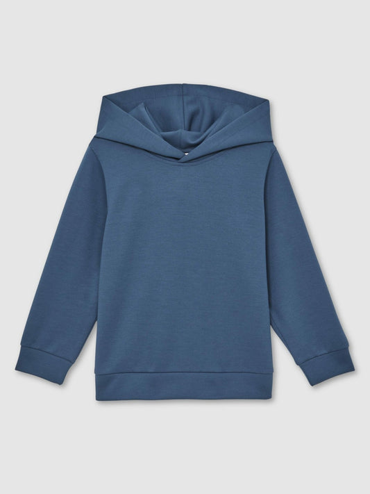 Interlock Jersey Hoodie in Ocean Blue | Reiss Children & Baby Premium