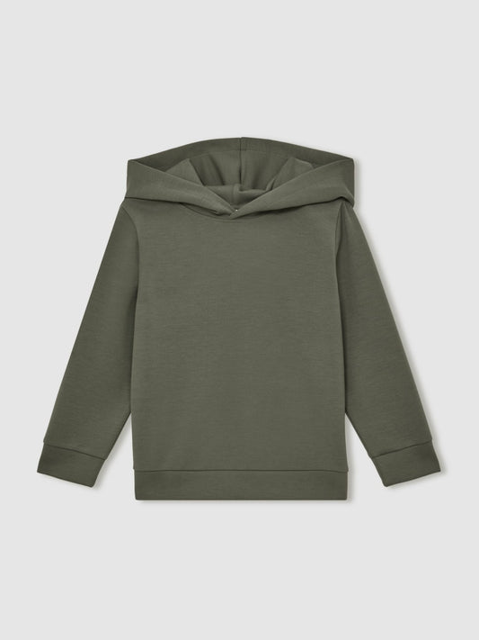 13-14 yrs Interlock Jersey Hoodie in Dark Sage | Reiss Children & Baby Trending