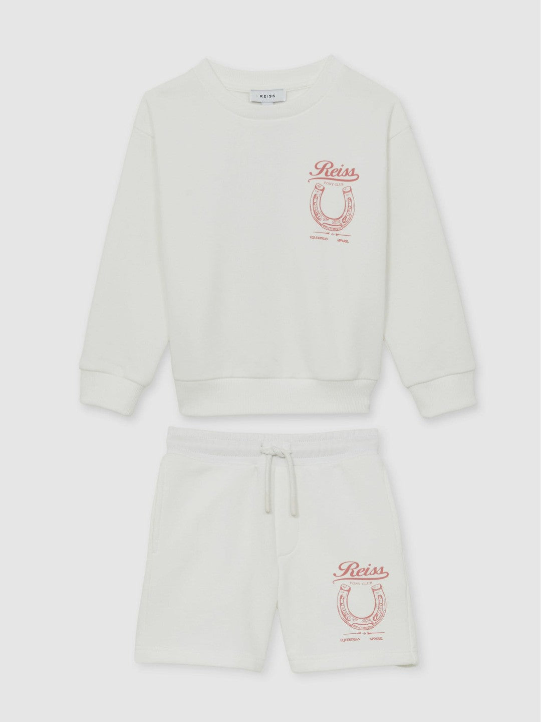 Pony Club Sweatshirt and Shorts Set in Ecru | Reiss Children & Baby Exclusive