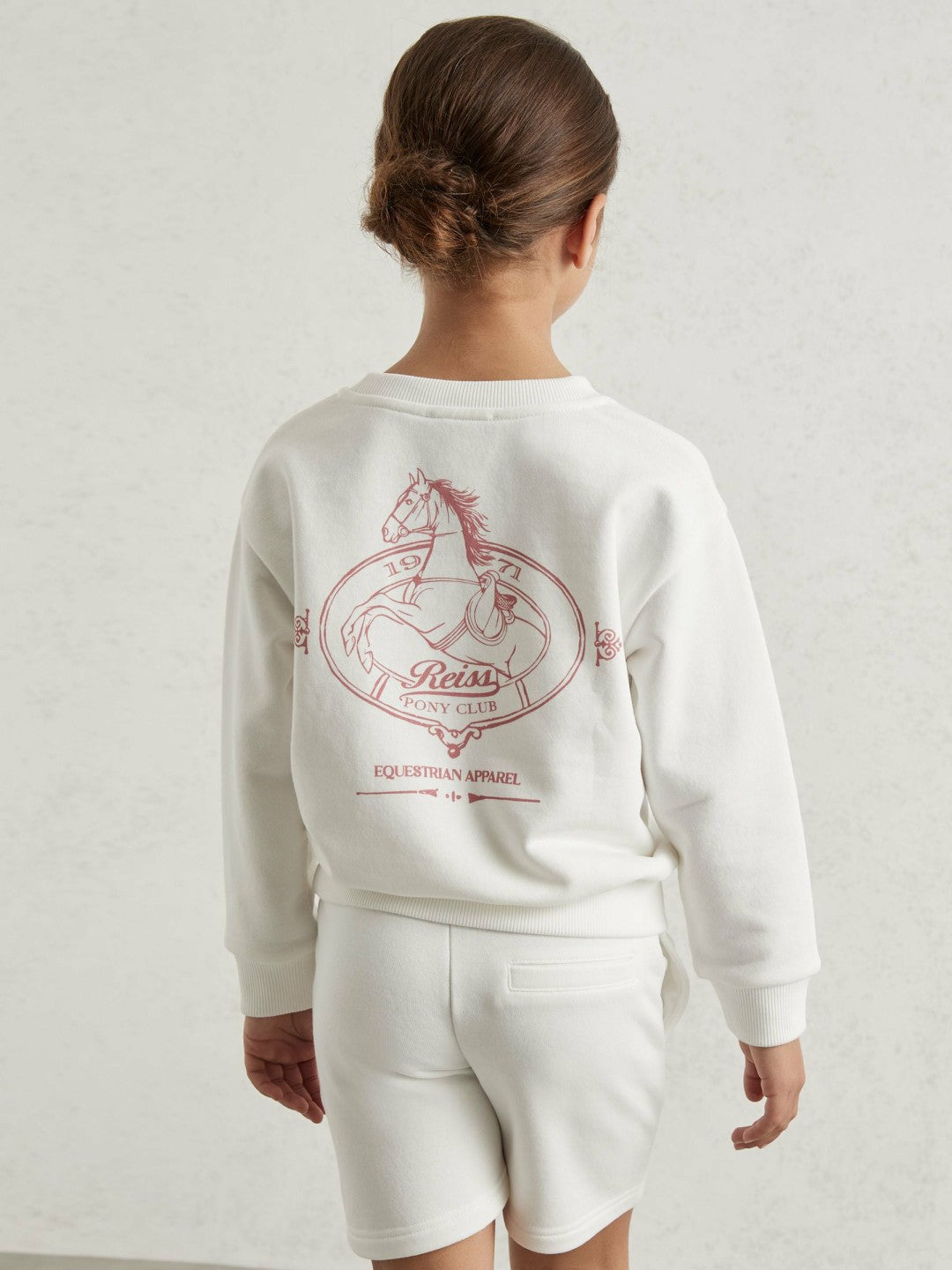 Pony Club Sweatshirt and Shorts Set in Ecru | Reiss Children & Baby Exclusive