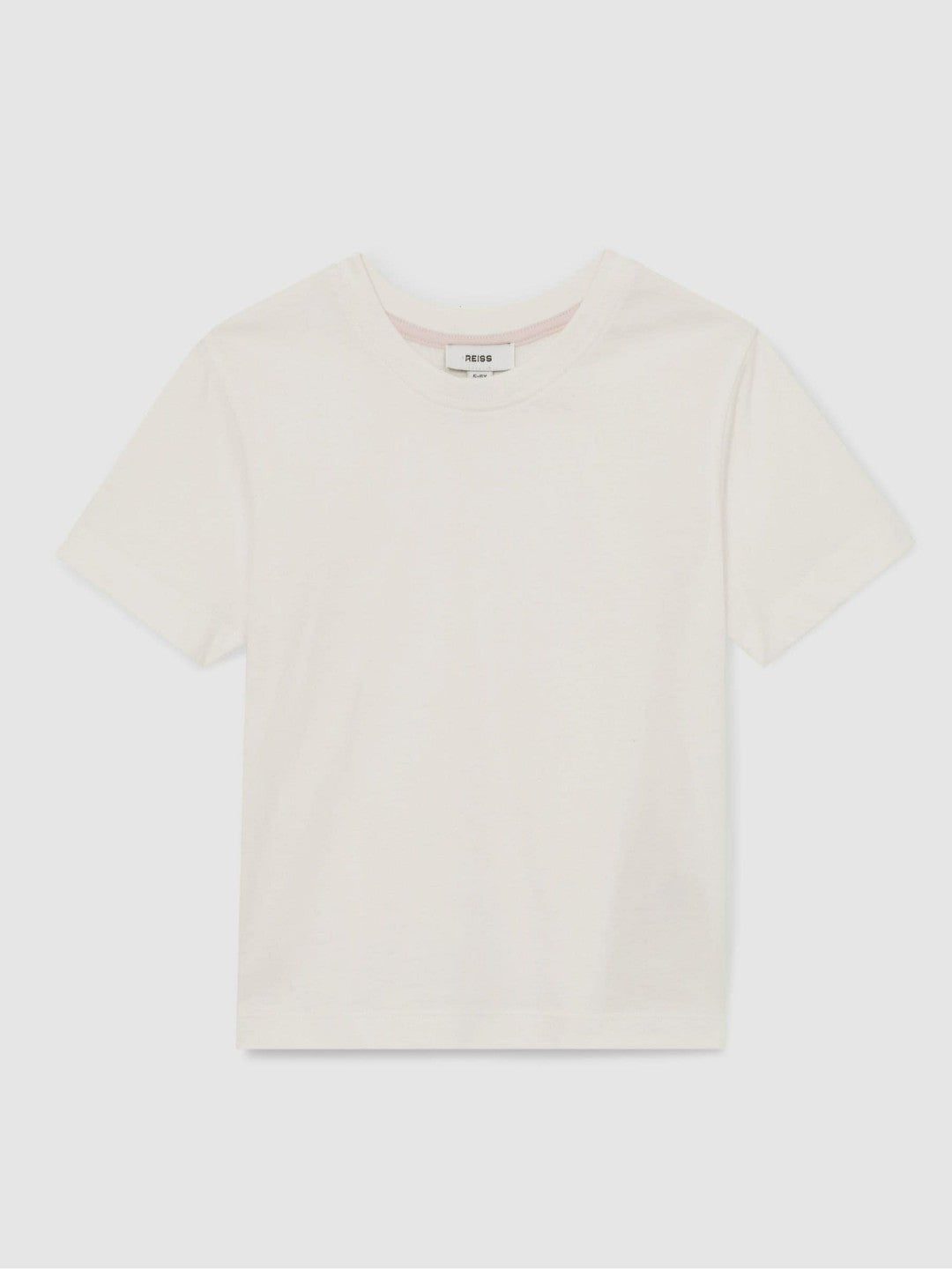 9-13 yrs Cotton Crew Neck T-Shirt in Ivory | Reiss Children & Baby New