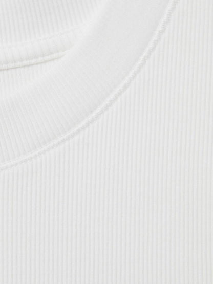 Ribbed Ruched Waist Vest in White | Reiss Women Trending