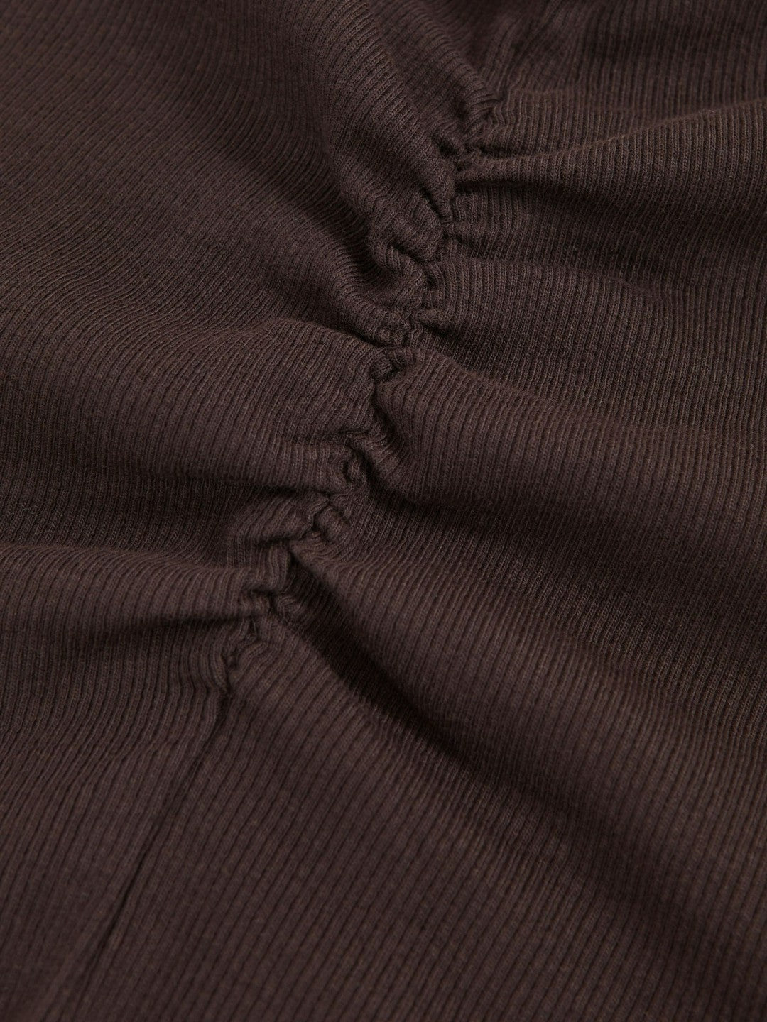 4-9 yrs Cotton Ruched Long-Sleeve T-Shirt with Stretch in Chocolate | Reiss Children & Baby Featured