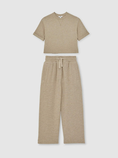 9-13 yrs Top And Trousers Lounge Set in Oatmeal | Reiss Children & Baby Featured