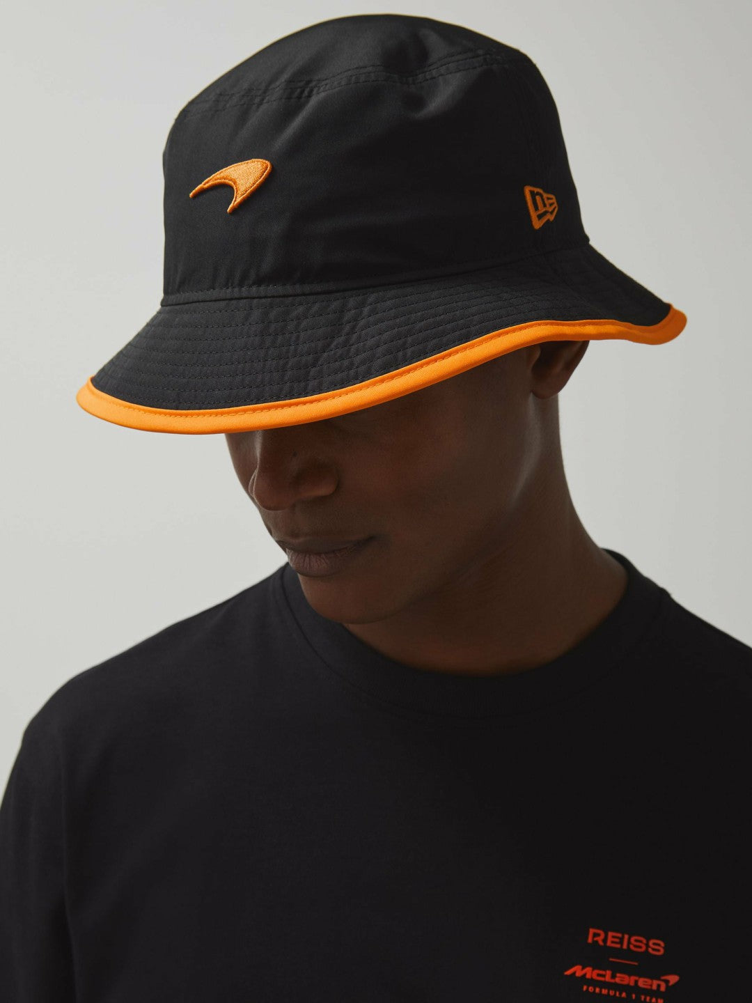 McLaren F1 Team Speedmark Bucket Hat in Black | Reiss Men Premium