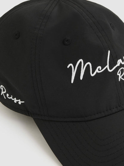 Unisex Fit McLaren Racing Logo Embroidered Cap in Black | Reiss Men Trending