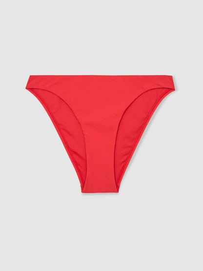 High Cut Bikini Bottoms in Coral Red | Reiss Women Featured