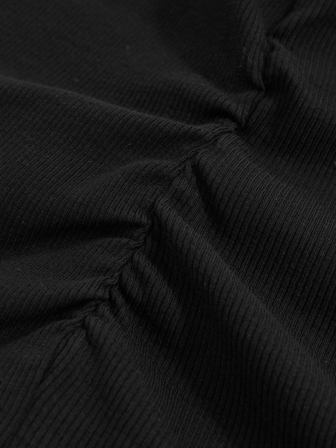Ribbed Ruched Waist Vest in Black | Reiss Women Trending