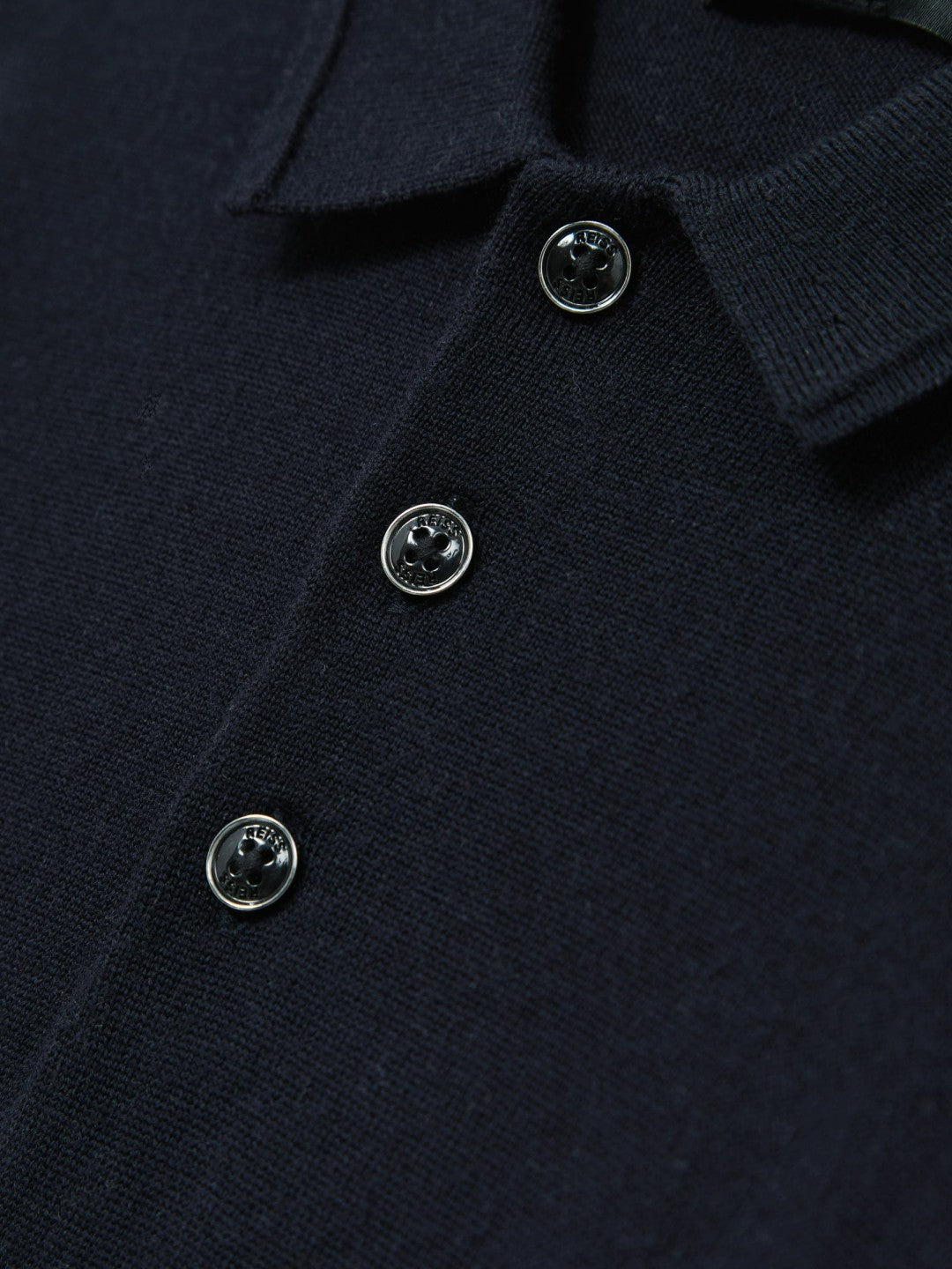 Merino Wool Long-Sleeve Polo Shirt in Navy | Reiss Children & Baby Premium