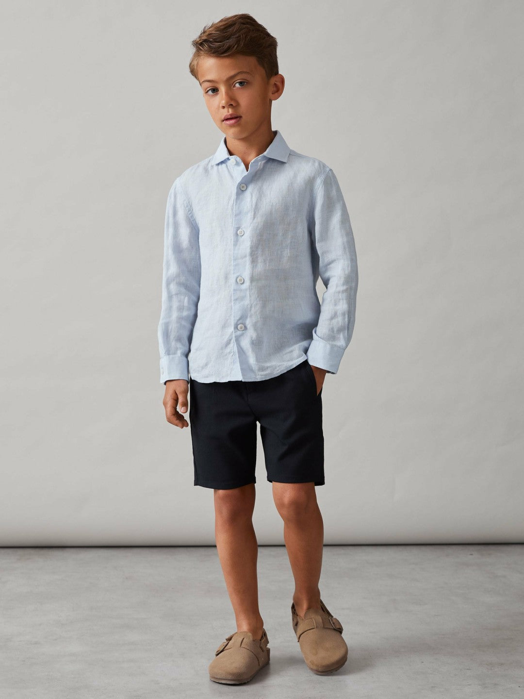 9-13 yrs Relaxed Drawstring Shorts in Navy | Reiss Children & Baby Featured