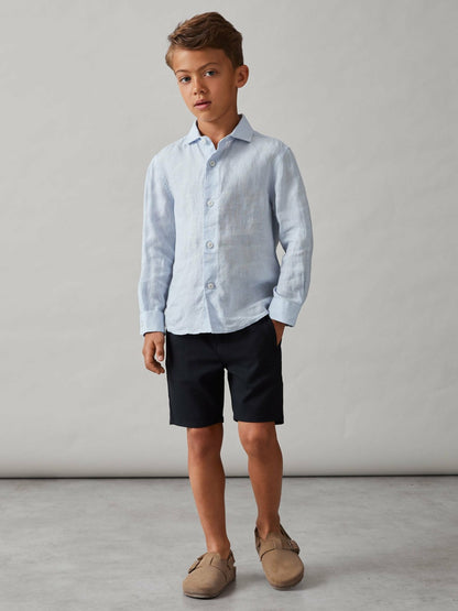9-13 yrs Relaxed Drawstring Shorts in Navy | Reiss Children & Baby Featured