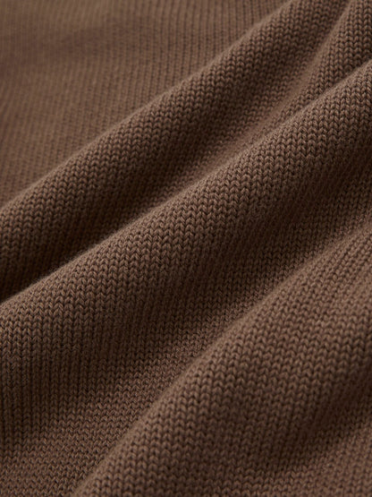 Cotton And Wool Crew-Neck Top in Brown | Reiss Women Popular