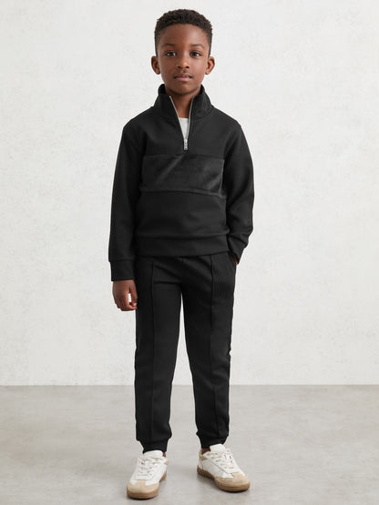 3-9 yrs Interlock Drawstring Joggers in Black | Reiss Children & Baby Trending