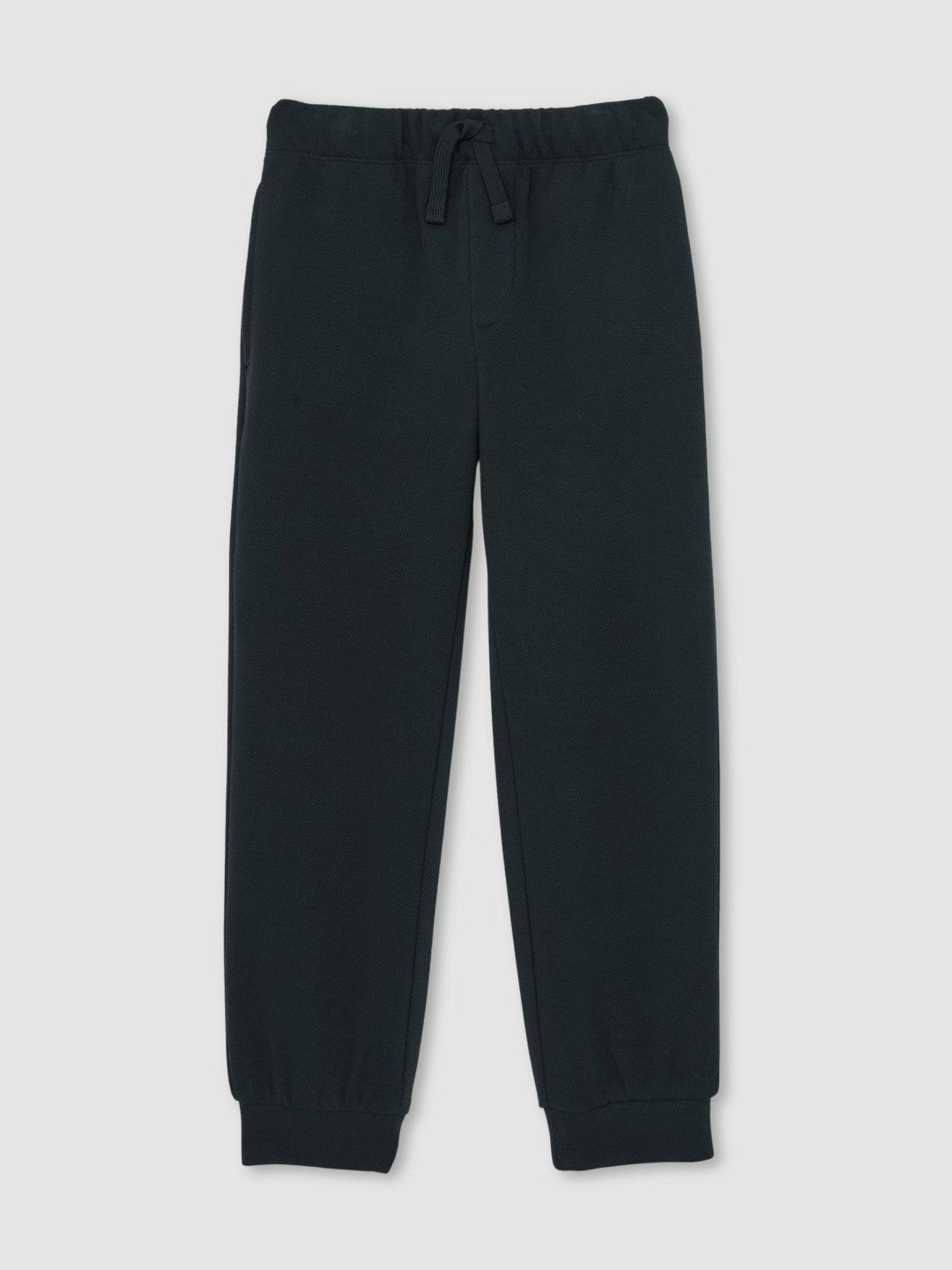 Cotton-Blend Textured Cuffed Joggers in Navy | Reiss Children & Baby Recommended