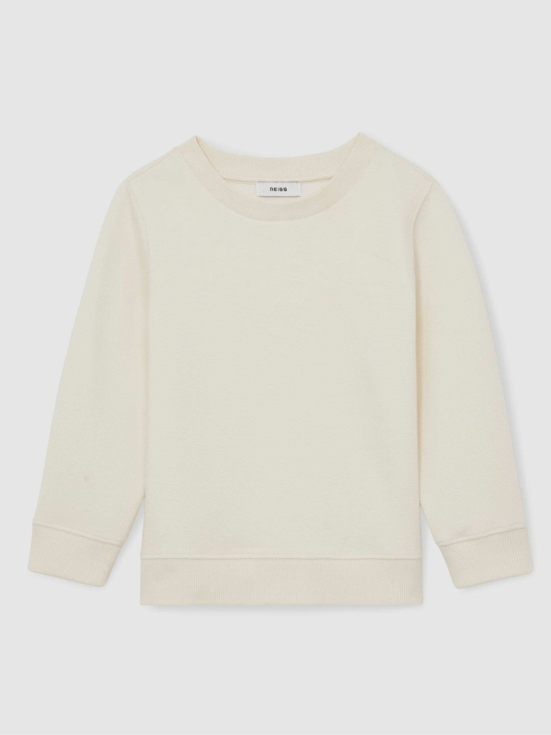 3-9 yrs Cotton-Blend Textured Sweatshirt in Off White | Reiss Children & Baby Recommended