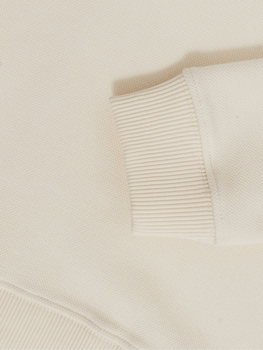 3-9 yrs Cotton-Blend Textured Sweatshirt in Off White | Reiss Children & Baby Recommended