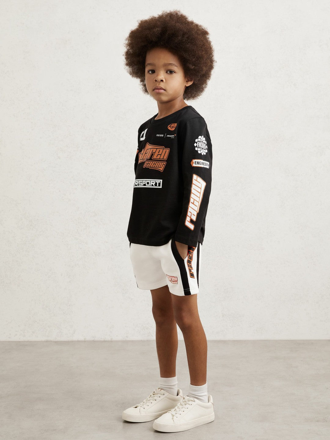 3-9 yrs McLaren F1 Team Cotton Logo T-Shirt Unisex Fit in Black | Reiss Children & Baby Popular