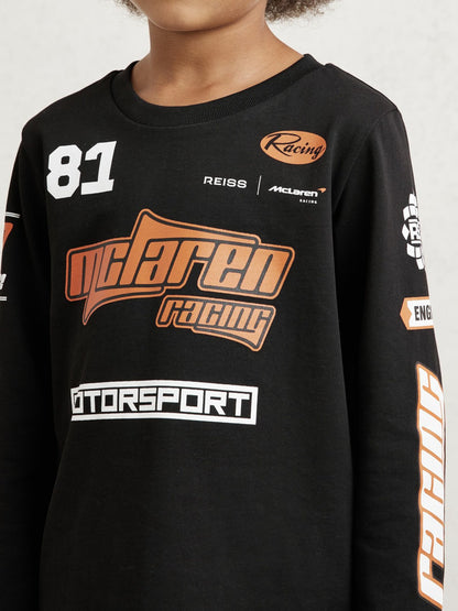 3-9 yrs McLaren F1 Team Cotton Logo T-Shirt Unisex Fit in Black | Reiss Children & Baby Popular