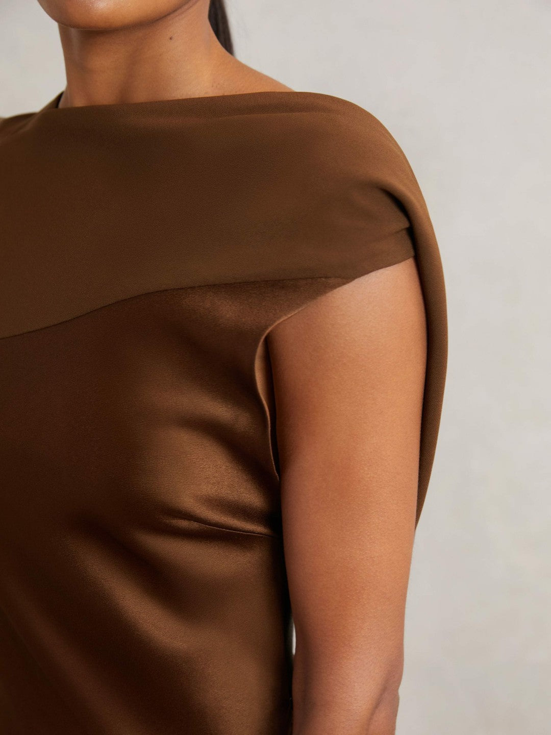 Back Detail Midi Dress in Bronze | Reiss Women Popular
