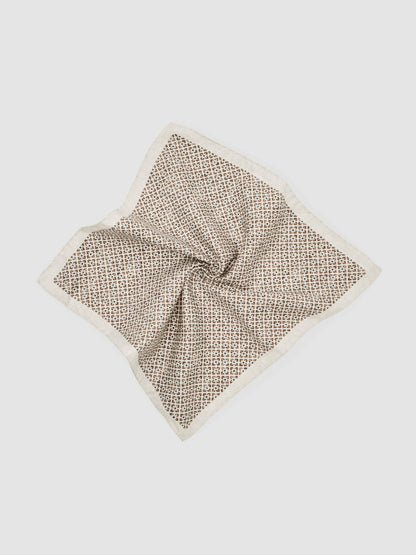 Pocket Square in Oatmeal Melange | Reiss Men Trending