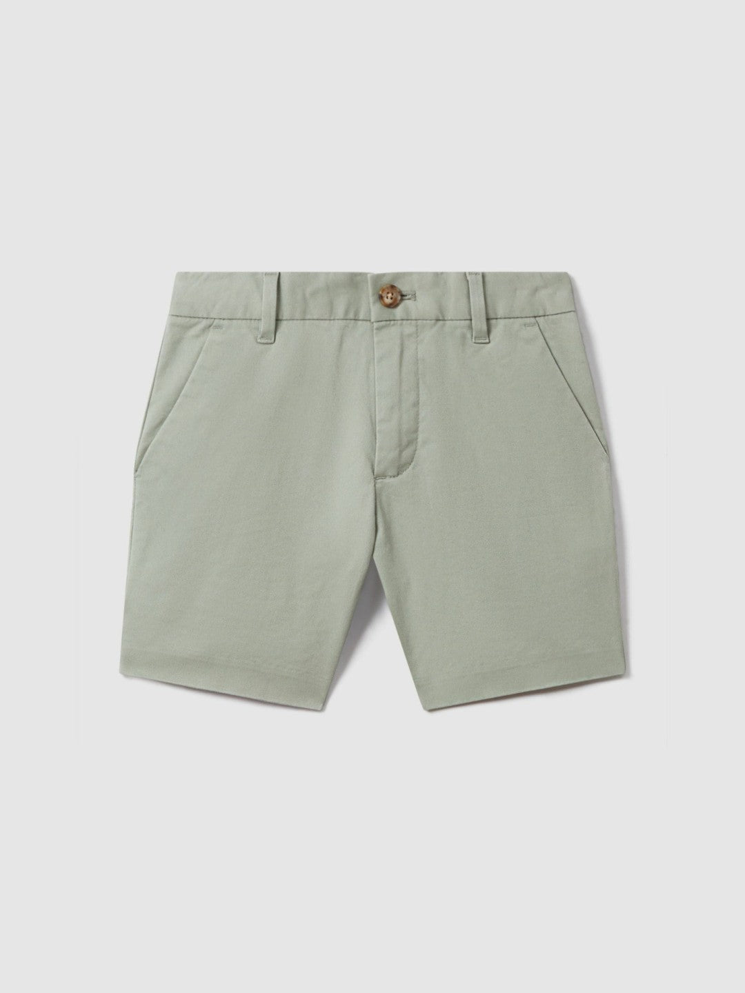 3-9 yrs Cotton Chino Shorts with Stretch in Pistachio | Reiss Children & Baby Featured